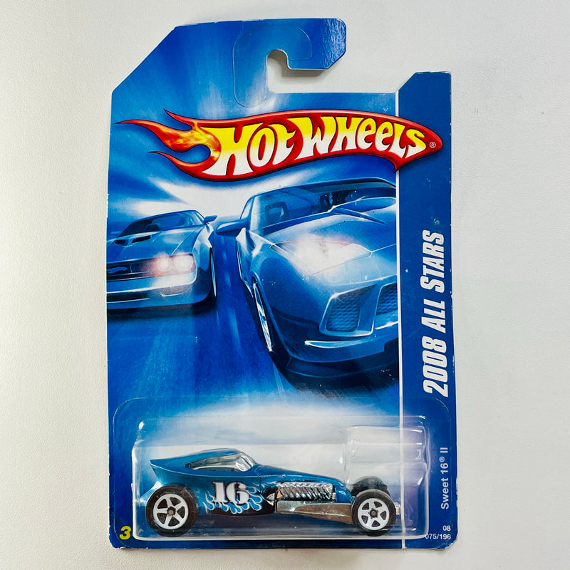 2008 Hot Wheels All Stars Sweet 16 II azul metálico 5SP base ZAMAC