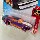 2019 Hot Wheels HW Flames 71 Mustang Funny Car morado 5SP