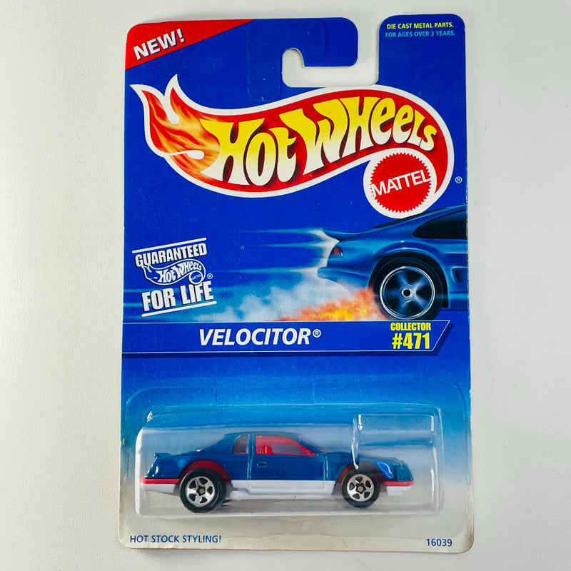 1996 Hot Wheels Velocitor Ford Thunderbird 471 azul metálico 5SP