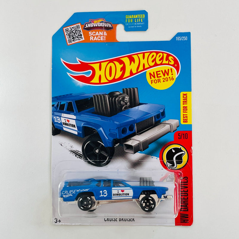 2016 Hot Wheels HW Daredevils Cruise Bruiser azul OH5