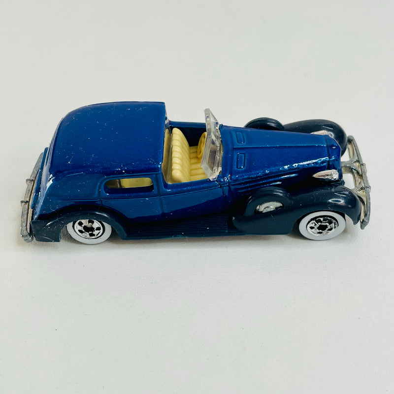 1990 Hot Wheels Classic Caddy 44 azul metálico WW base ZAMAC - Loose