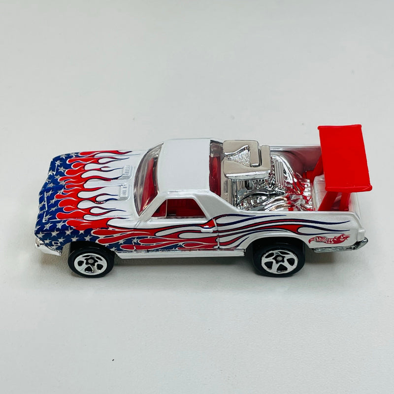 2002 Hot Wheels Star Spangled 68 El Camino Chevrolet 082 blanco 5SP base ZAMAC - Loose