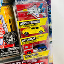 2021 Jada Nano Hollywood Rides Transformers 3 Pack Set de 3 - Decepticon Starscream, Autobot Bumblebee Volkswagen Beetle, Autobot Optimus Prime