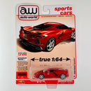 2021 Auto World Sports Cars Limited Edition 1/15,702 2020 Chevy Corvette rojo Llantas de Goma
