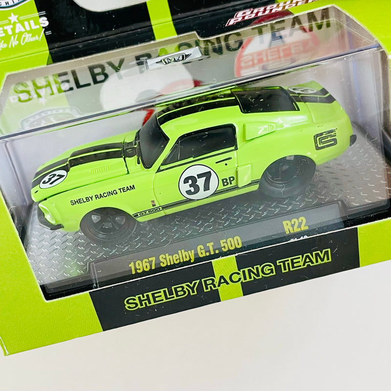 2021 M2 Machines Ground Pounders Limited Edition 1/7,750 1967 Shelby GT 500 R22 verde Llantas de Goma