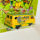 2022 Hot Wheels Premium Pop Culture Teenage Mutant Ninja Turtles Tortugas Ninja 66 Dodge A100 amarillo Llantas de Goma RR
