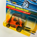 2000 Hot Wheels Virtual Collection CAT Fork Lift naranja 5SP base ZAMAC