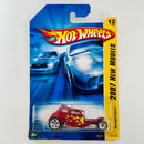 2007 Hot Wheels New Models Straight Pipes rojo metálico 5SP base ZAMAC Primera Edición