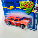 2002 Hot Wheels Red Lines Chevy Nomad 106 naranja redline 5SP base ZAMAC