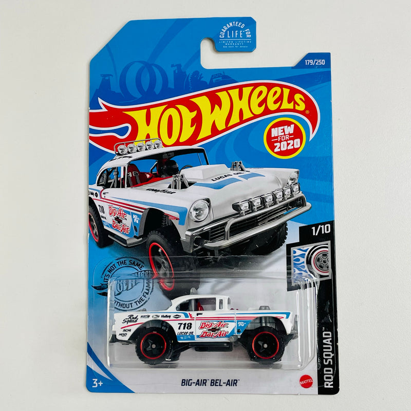 2020 Hot Wheels Rod Squad Big Air Bel Air Chevrolet blanco BAJA5 Primera Edición