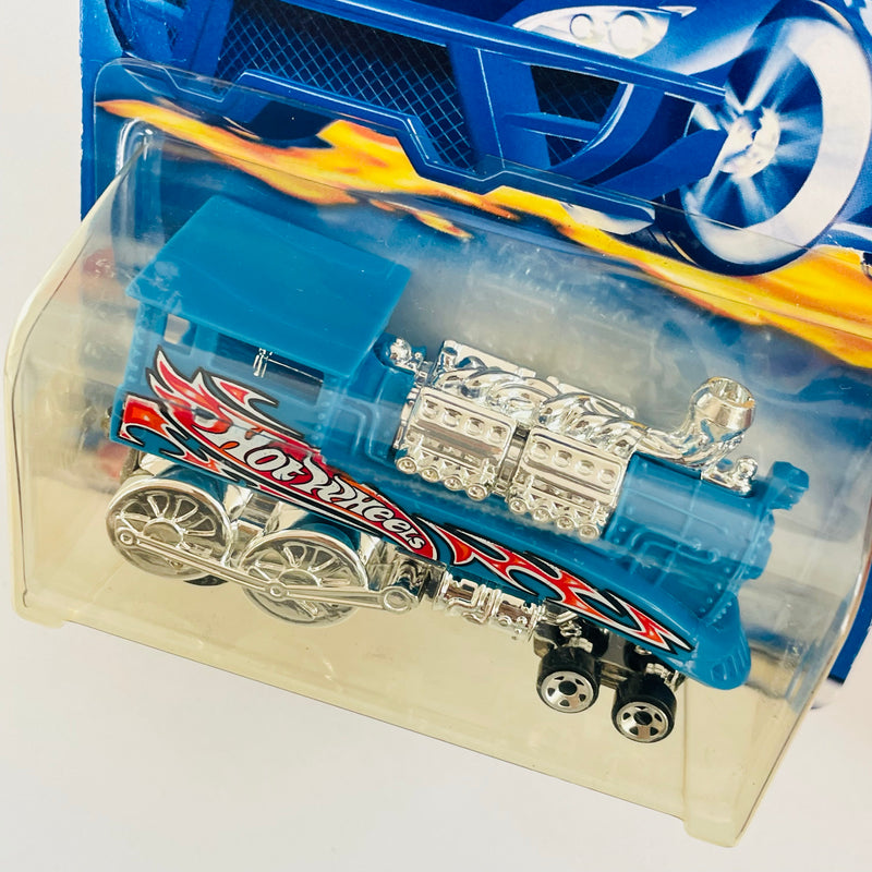 2003 Hot Wheels Rail Rodder 121 azul MGW base ZAMAC