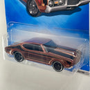 2009 Hot Wheels Muscle Mania Oldsmobile 442 marrón metálico PR5
