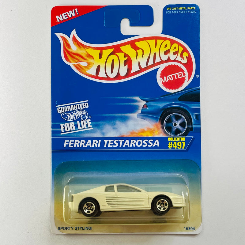 1996 Hot Wheels Ferrari Testarossa 497 blanco 5SP - Casting Corgi