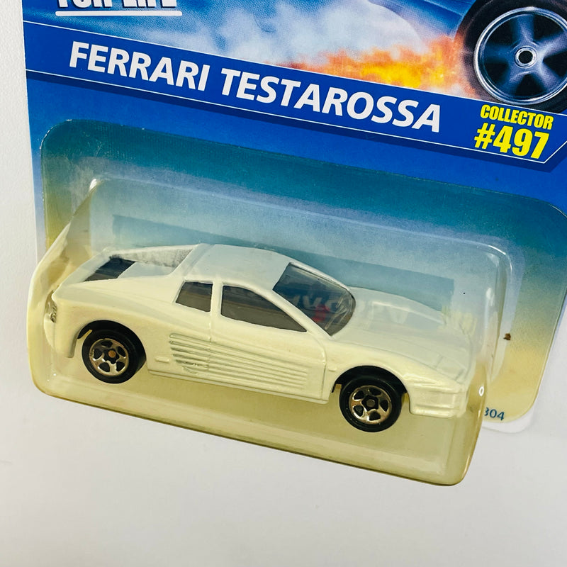 1996 Hot Wheels Ferrari Testarossa 497 blanco 5SP - Casting Corgi