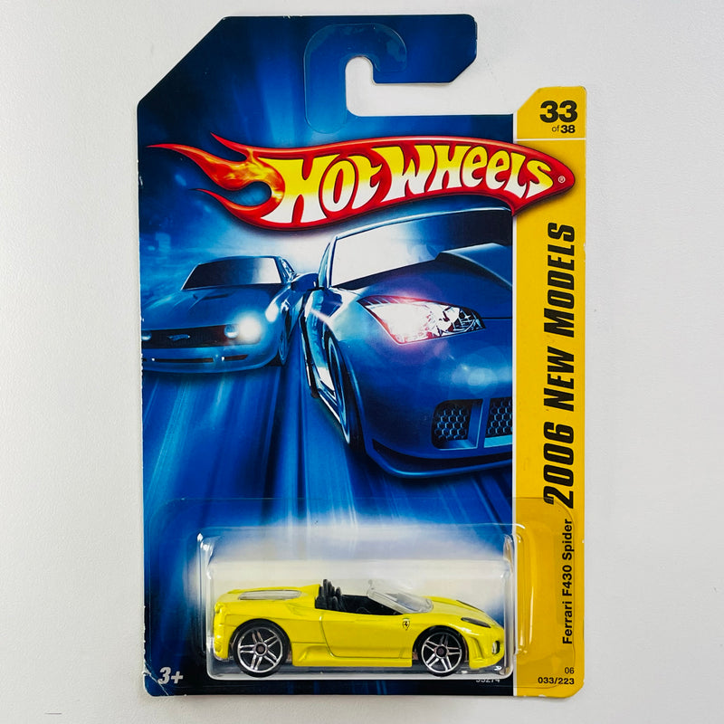 2006 Hot Wheels New Models Ferrari F430 Spider amarillo PR5 Primera Edición