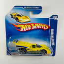 2009 Hot Wheels HW Special Features Ferrari 512M amarillo PR5 Tarjeta Europea