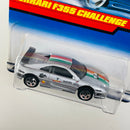 1999 Hot Wheels Ferrari F355 Challenge 1115 plata metálico 5SP base ZAMAC