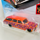 2020 Hot Wheels HW Flames 64 Chevy Nova Station Wagon naranja con flamas DD8