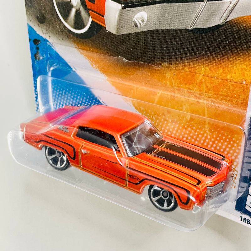 2011 Hot Wheels Muscle Mania 70 Chevrolet Monte Carlo naranja metálico MC5