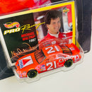 1997 Hot Wheels Pro Racing Premium 1st Edition Short Track NASCAR Michael Waltrip 21 Citgo Ford Thunderbird naranja Llantas de Goma Goodyear