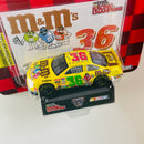 1998 Racing Champions NASCAR Ken Schrader 36 M&M Pontiac Grand Prix amarillo Llantas Goodyear