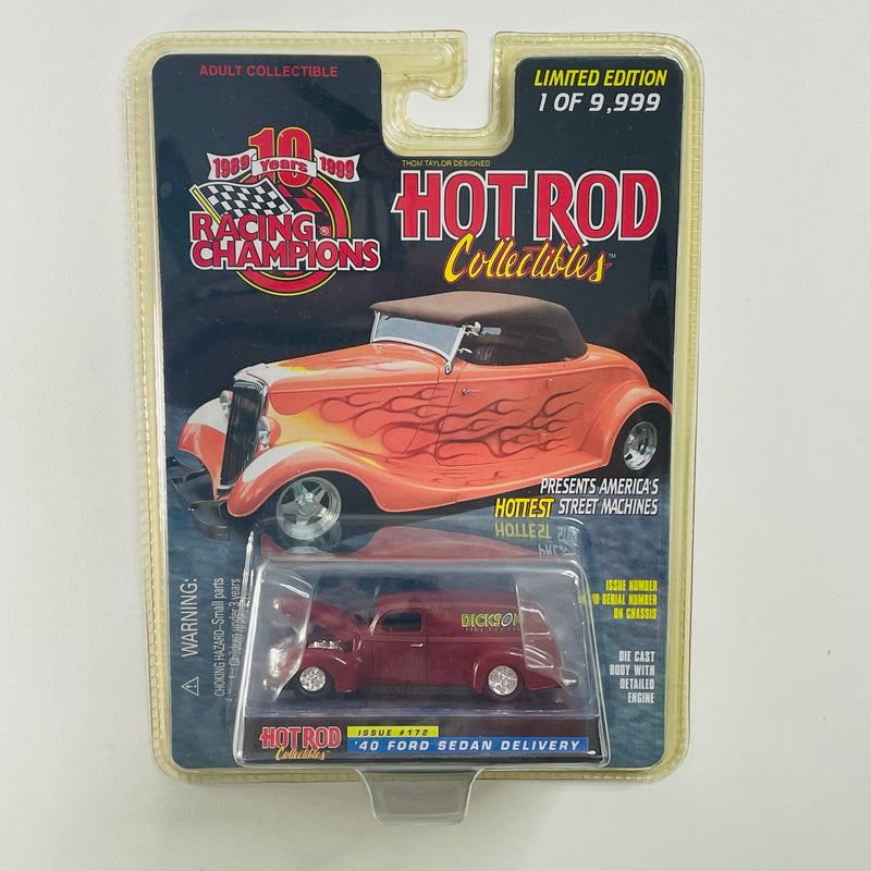 1999 Racing Champions Hot Rod Collectibles Limited Edition 1/9,999 40 Ford Sedan Delivery rojo Llantas de Goma