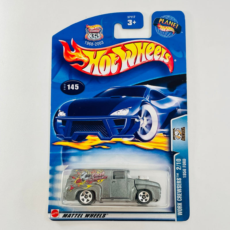 2003 Hot Wheels Work Crewsers 1956 Ford 145 gris metálico 5SP