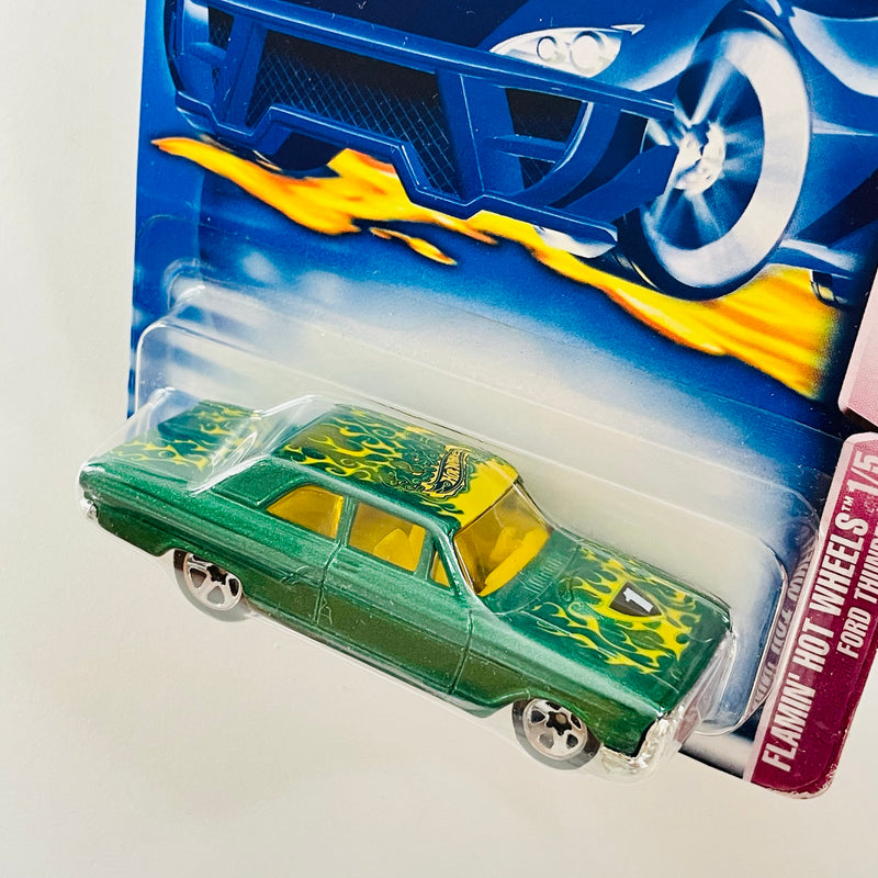 2003 Hot Wheels Flamin' Hot Wheels Ford Thunderbolt 060 verde metálico 5SP