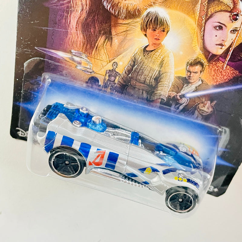 2014 Hot Wheels Star Wars I The Phantom Menace Gearonimo plata PR5