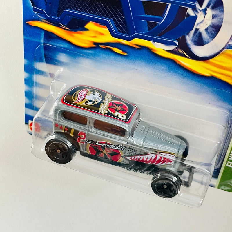 2003 Hot Wheels Flying Aces Midnight Otto 1932 Ford Sedan 079 gris 5SP