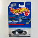 1997 Hot Wheels Demolition Man GM Ultralite Police Car 594 blanco con negro 3SP