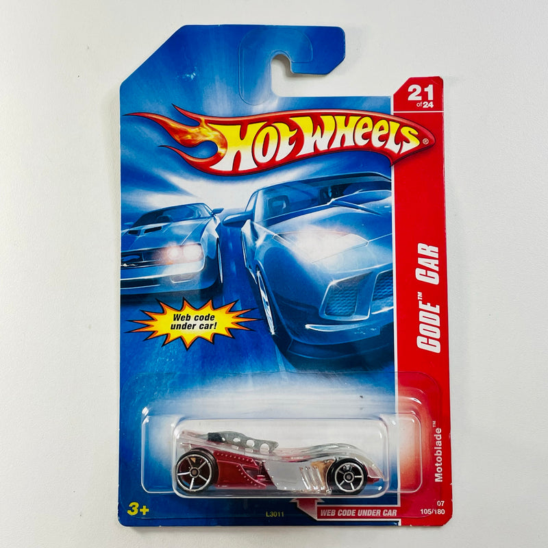 2007 Hot Wheels Code Car Motoblade rojo OH5