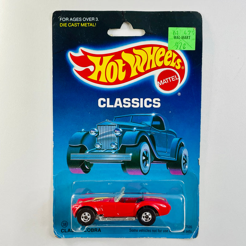 1988 Hot Wheels Classics Classic Cobra rojo BW base ZAMAC