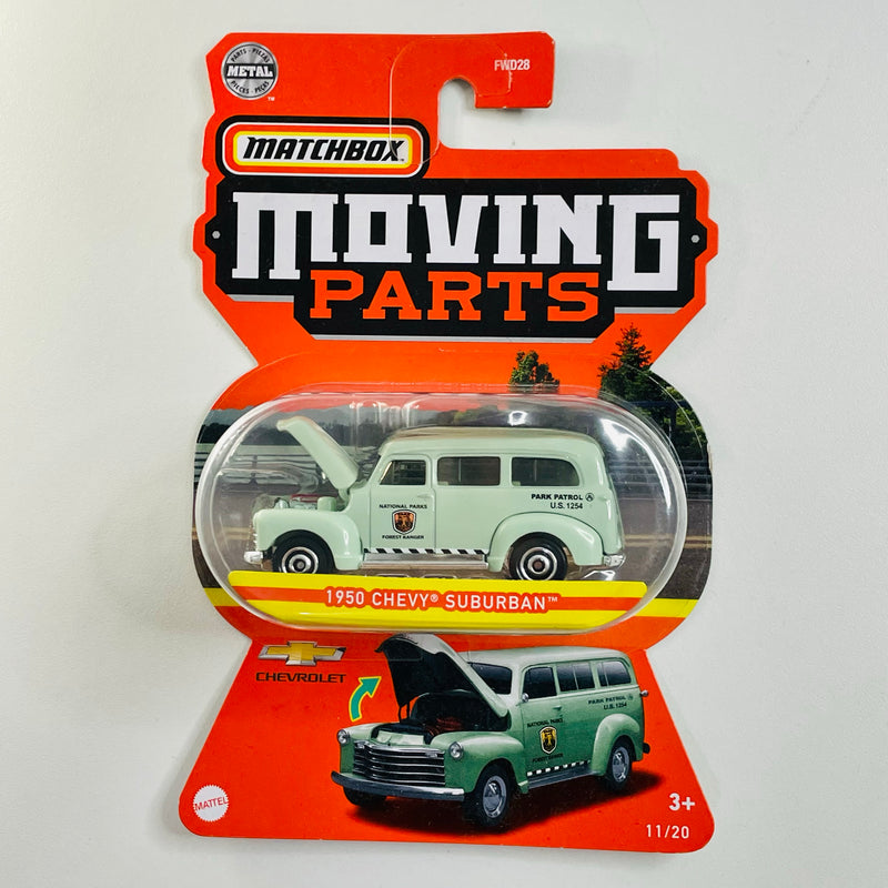 2021 Matchbox Moving Parts 1950 Chevy Suburban verde