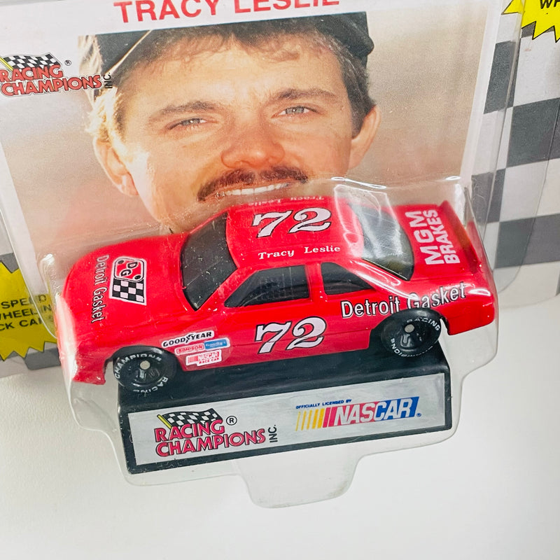 1991 Racing Champions Stock Car NASCAR Tracy Leslie 72 Detroit Gasket Oldsmobile rojo