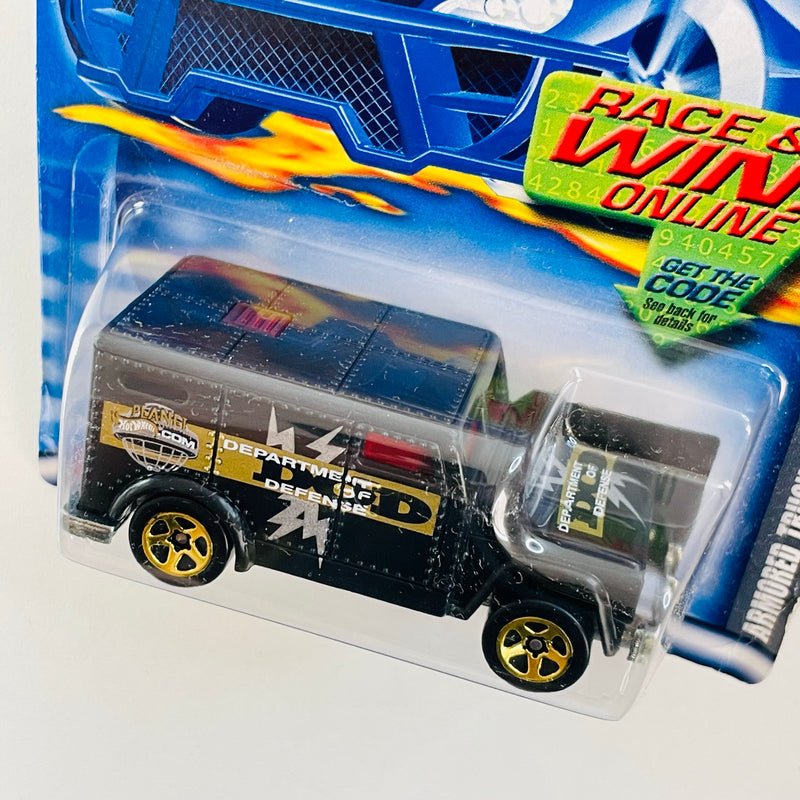 2002 Hot Wheels Fed Fleet Armored Truck 112 negro 5SP base ZAMAC