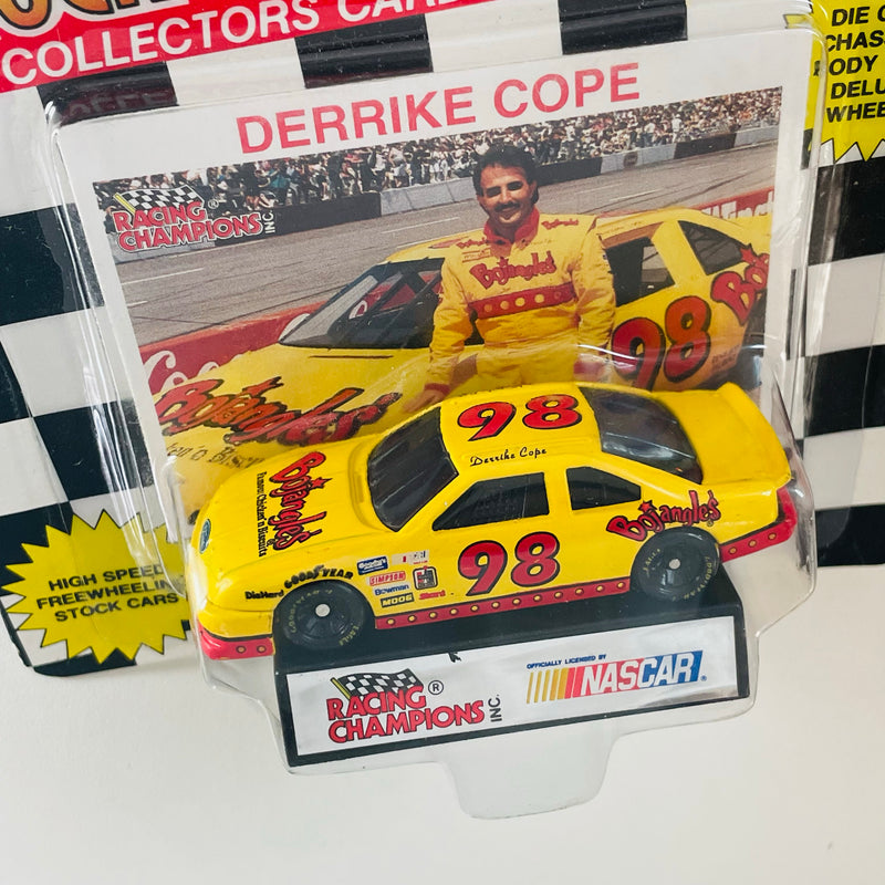 1993 Racing Champions Stock Car NASCAR Derrike Cope 98 Bojangles Ford Thunderbird amarillo Llantas Goodyear