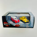 2001 Hot Wheels 100% Cool Classic Series Cool N Custom II Set de 2 con Llantas de Goma RR - 1937 Chevy, 37 Chevy Funny Car