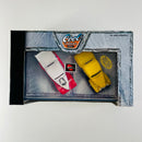 2001 Hot Wheels 100% Cool Classic Series Cool N Custom II Set de 2 con Llantas de Goma RR - 1937 Chevy, 37 Chevy Funny Car