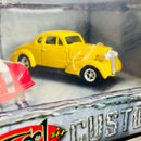 2001 Hot Wheels 100% Cool Classic Series Cool N Custom II Set de 2 con Llantas de Goma RR - 1937 Chevy, 37 Chevy Funny Car
