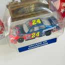 2003 Hasbro Winners Circle 2001 Champion NASCAR Jeff Gordon 24 Dupont Pepsi Chevrolet Monte Carlo azul con rojo Llantas Goodyear