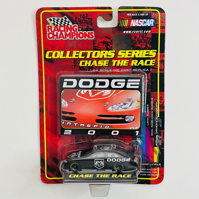 2001 Racing Champions Chase The Race NASCAR Dodge Intrepid R/T negro Llantas Goodyear
