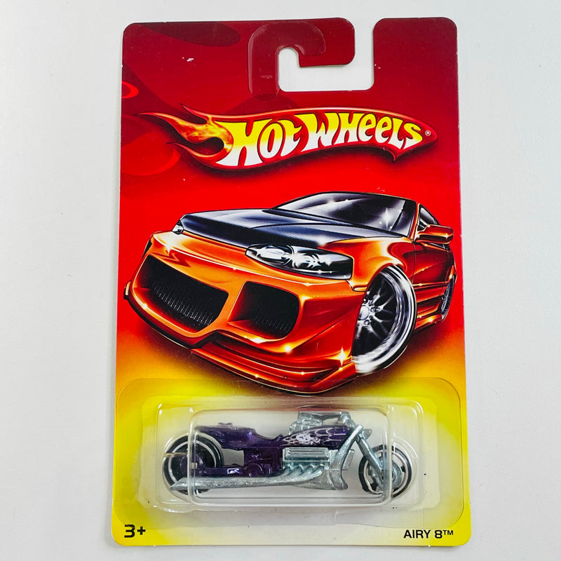 2007 Hot Wheels Walmart Exclusive Red Card Airy 8 morado MC3 base ZAMAC