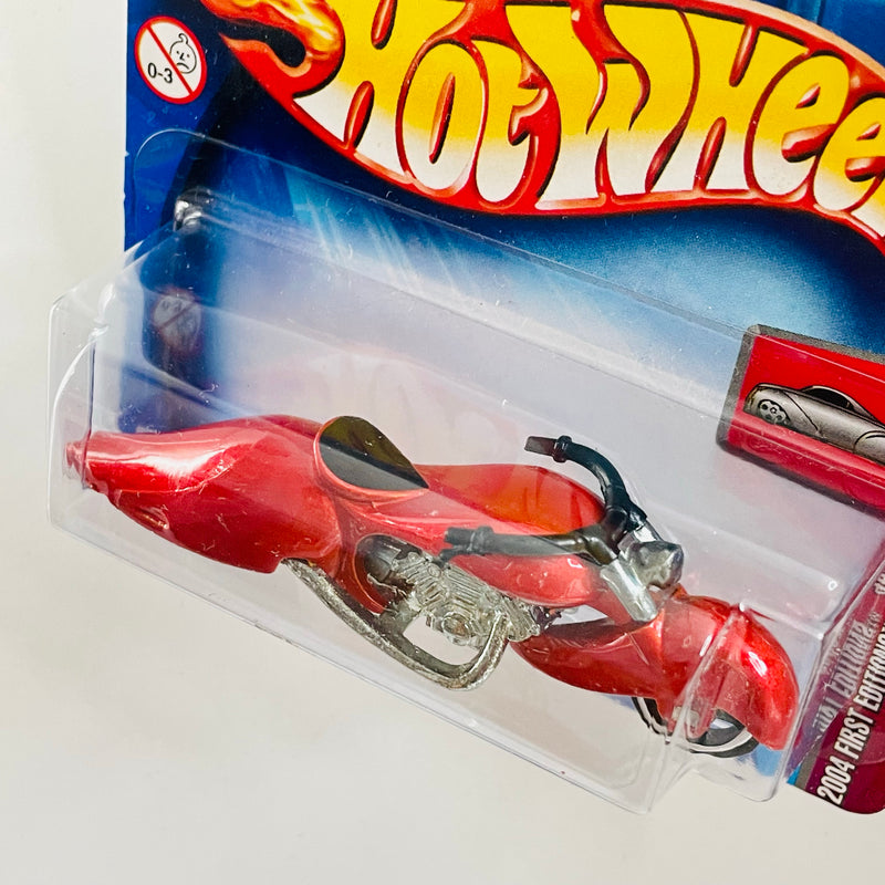 2004 Hot Wheels First Editions Crooze W-Oozie 46 rojo metálico MC3 base ZAMAC Blíster Europeo