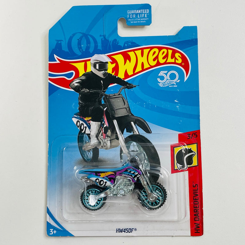 2018 Hot Wheels HW Daredevils HW450F celeste ORMC base ZAMAC