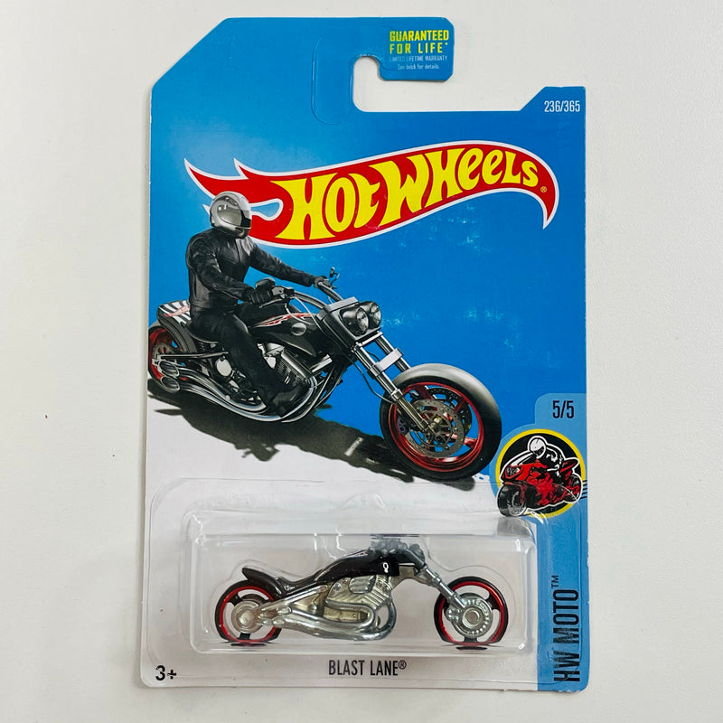 2017 Hot Wheels HW Moto Blast Lane negro MC3 base ZAMAC