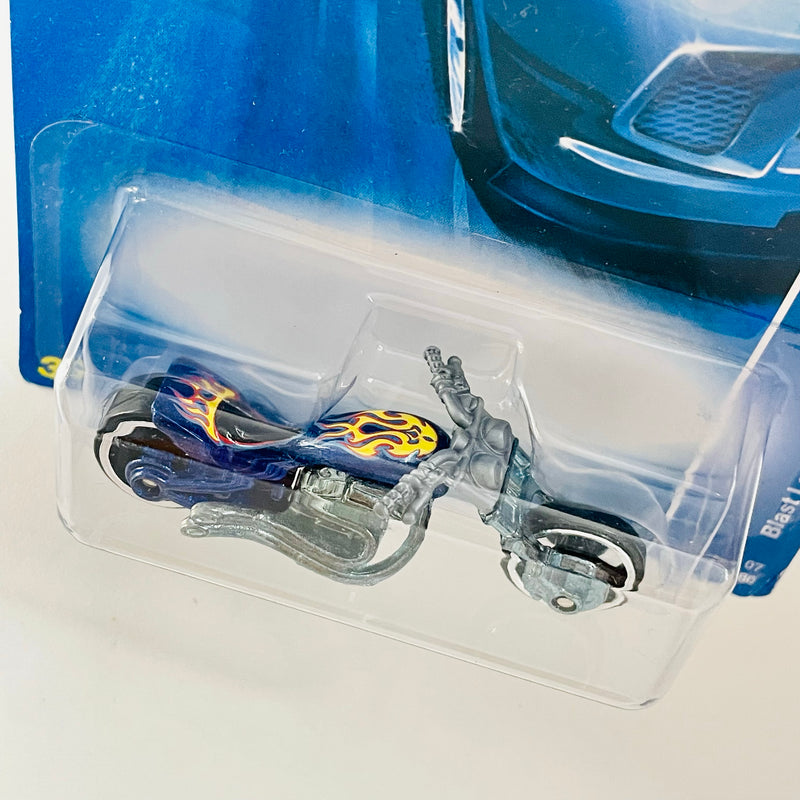 2007 Hot Wheels All Stars Blast Lane azul metálico MC3 base ZAMAC