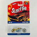 2007 Hot Wheels 40 Anniversary Since 68 Top 40 Blast Lane dorado metálico MC3 base ZAMAC
