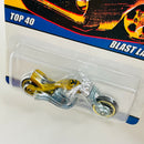 2007 Hot Wheels 40 Anniversary Since 68 Top 40 Blast Lane dorado metálico MC3 base ZAMAC