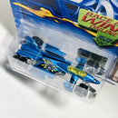 2002 Hot Wheels Spectraflame II Jet Threat 3.0 089 azul spectraflame LW base ZAMAC